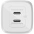 Belkin BoostCharge Pro Dual USB-C GaN Wall Charger with PPS 65W - White
